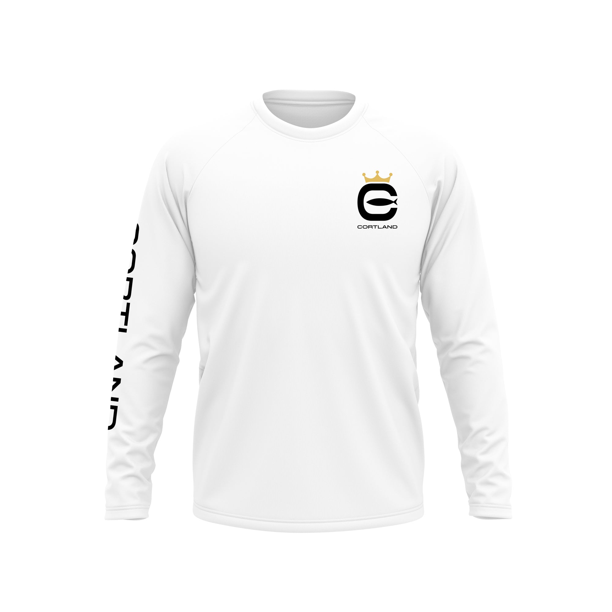 Performance-Langarmshirt – Weiß / Schwarz