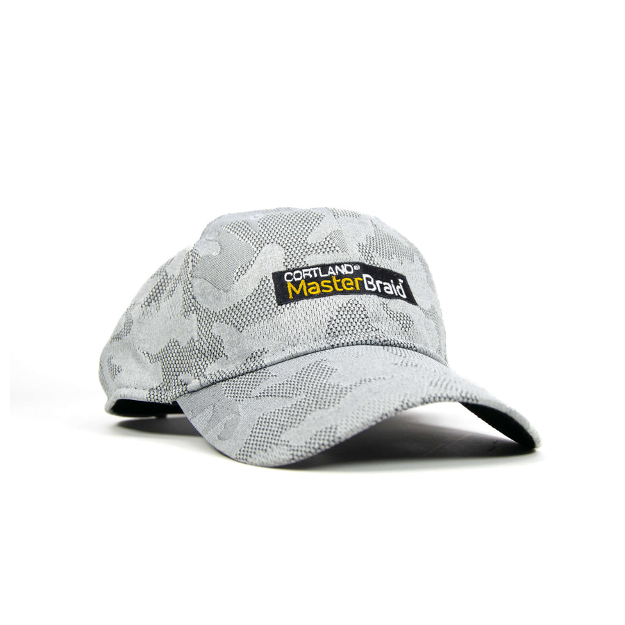 Front View of the Grey Camo Cap. 